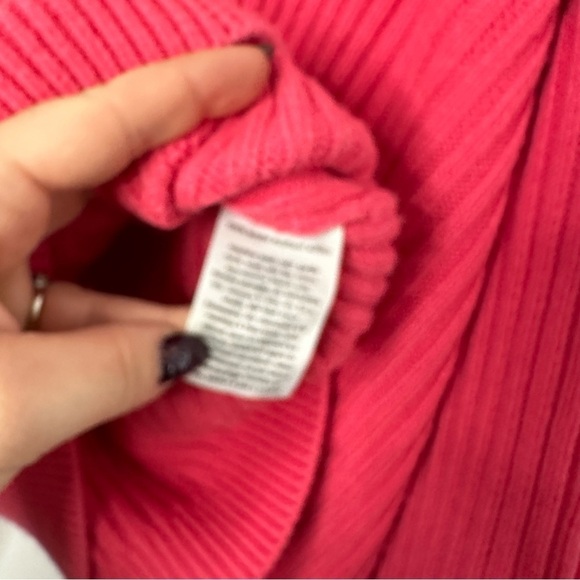 Tommy Hilfiger Women's Cable-Knit Drop-Shoulder Pink Sweater Size XL - Picture 6 of 8